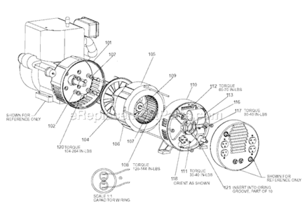 Page C Diagram and Parts List for CH350CS Type 0 Porter Cable Generator